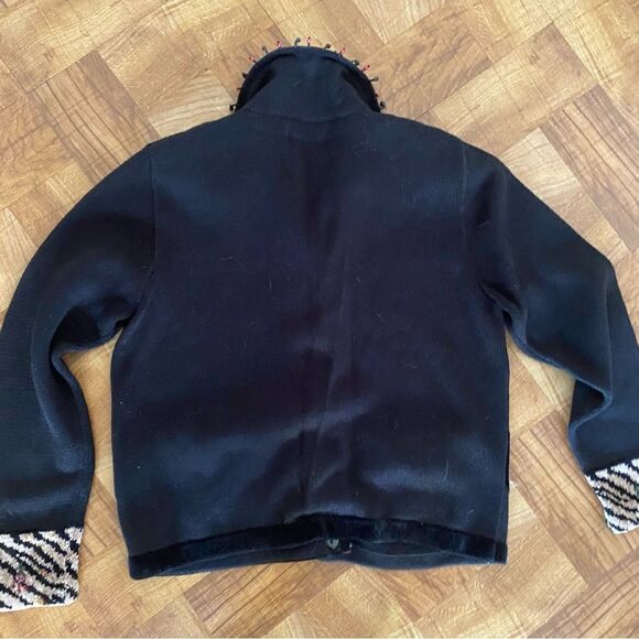 Vintage Berek zebra trim sweater - Picture 4 of 5